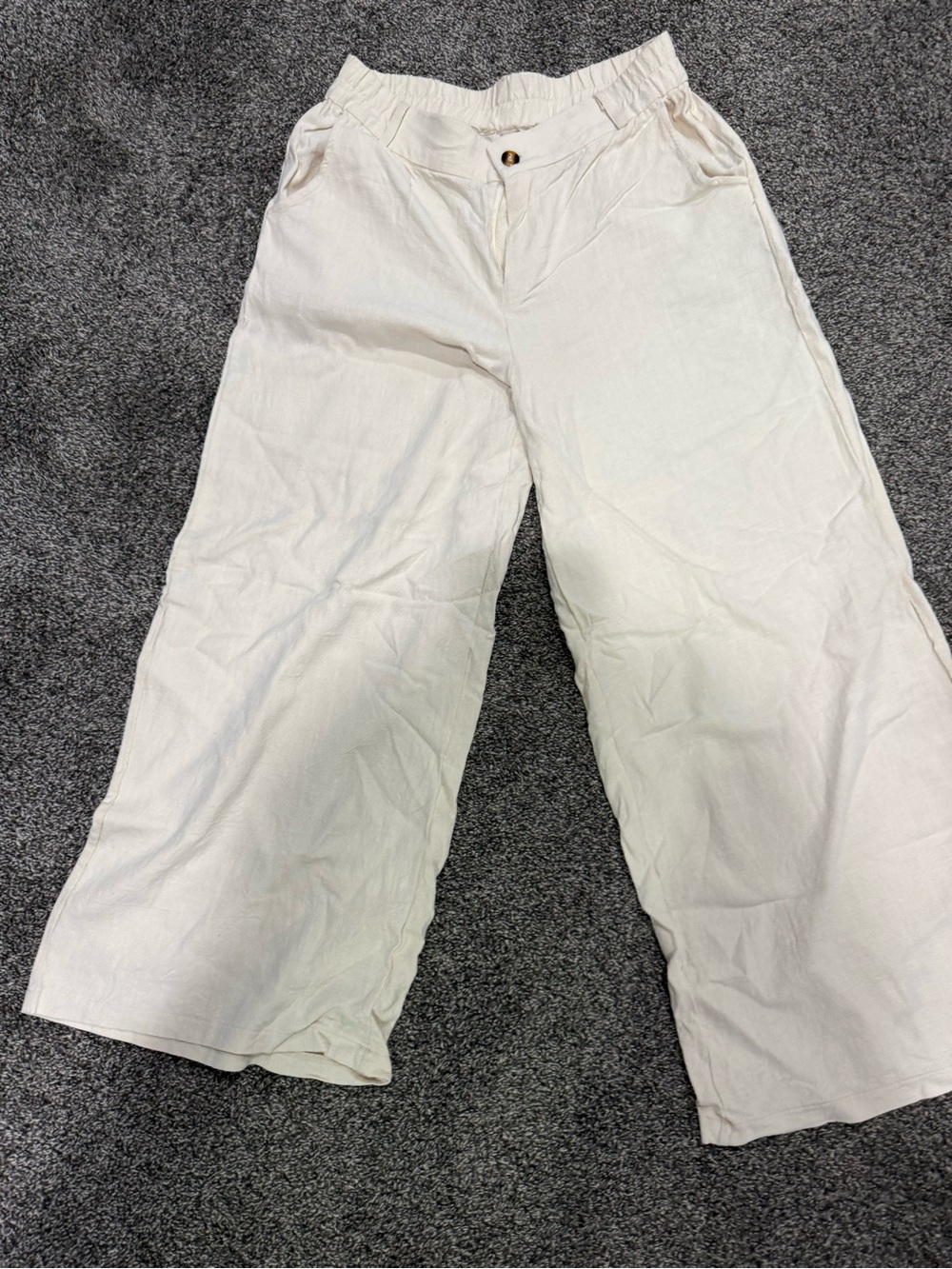Amazon Women's Wide Leg Pants in Cream